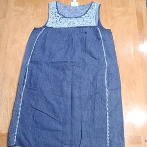 PURE DKNY szS lined denim embroidered w/POCKETS